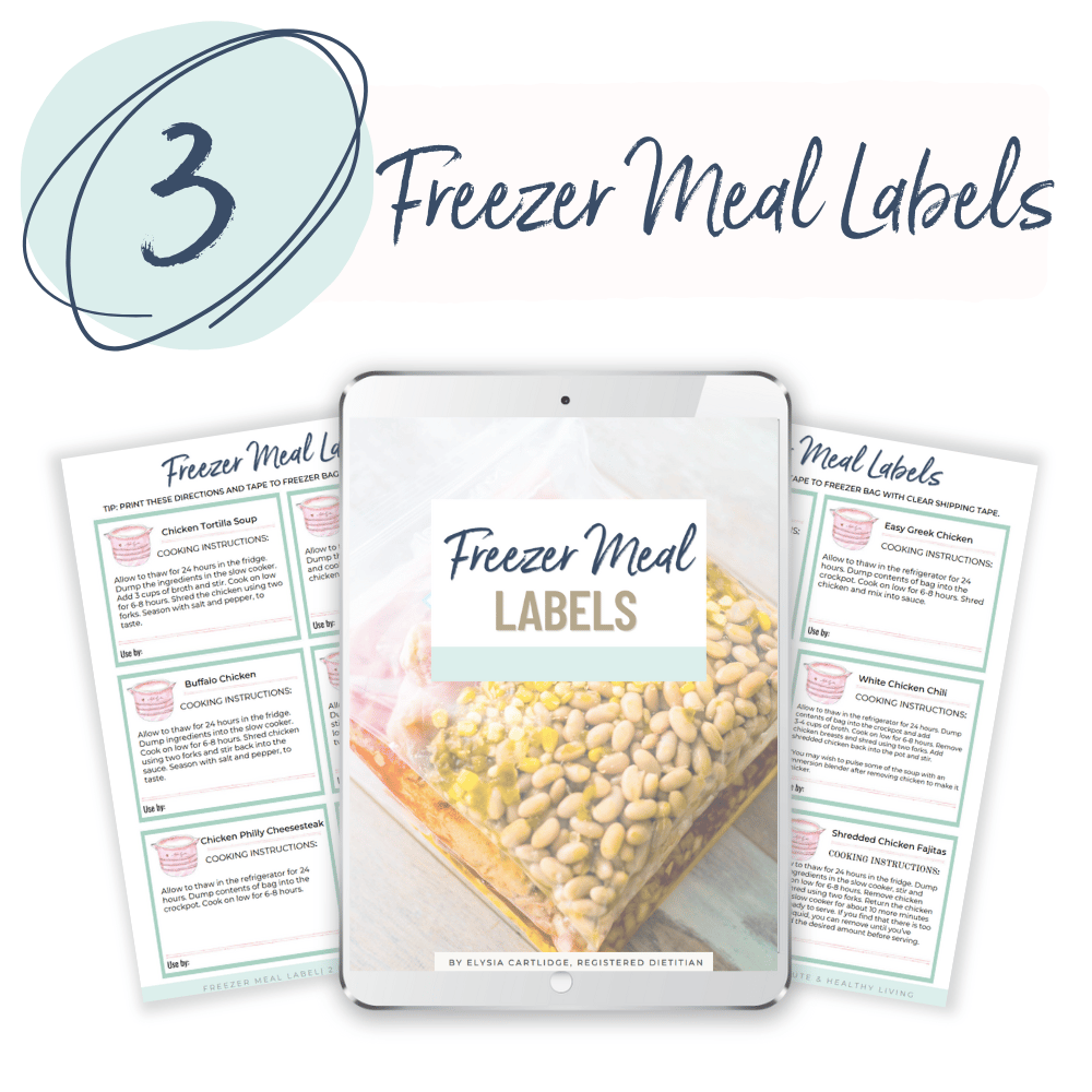 freezer meal labels